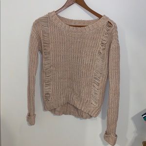 distressed sweater